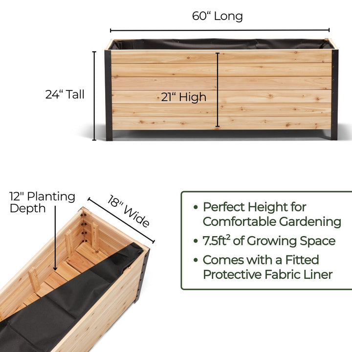 Stor plantekasse - 46 x 153 x 61 cm