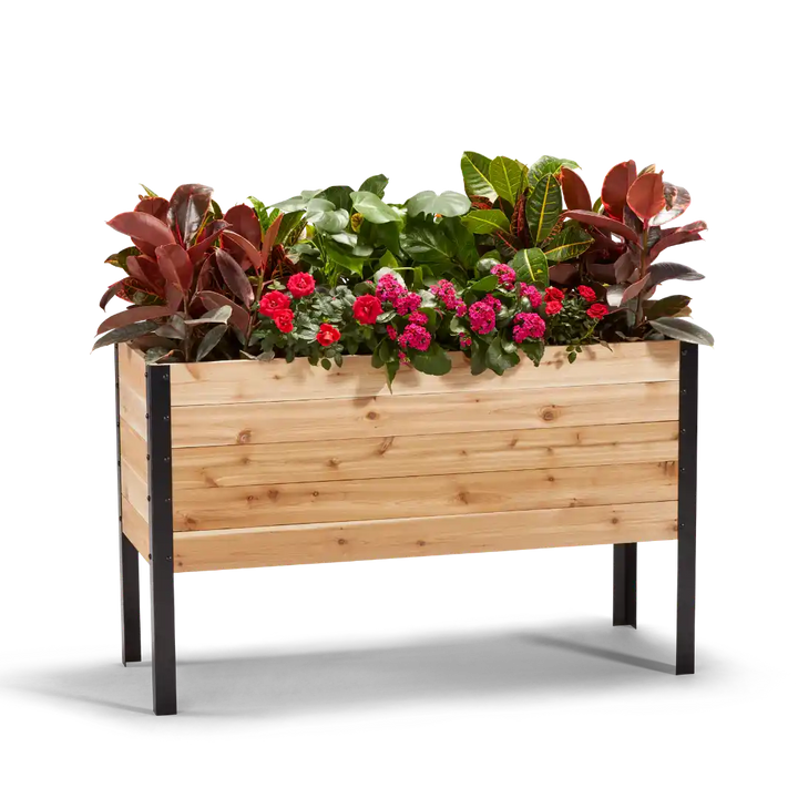 Black Friday Bundle – rectangular cedar planter box for outdoor and garden use